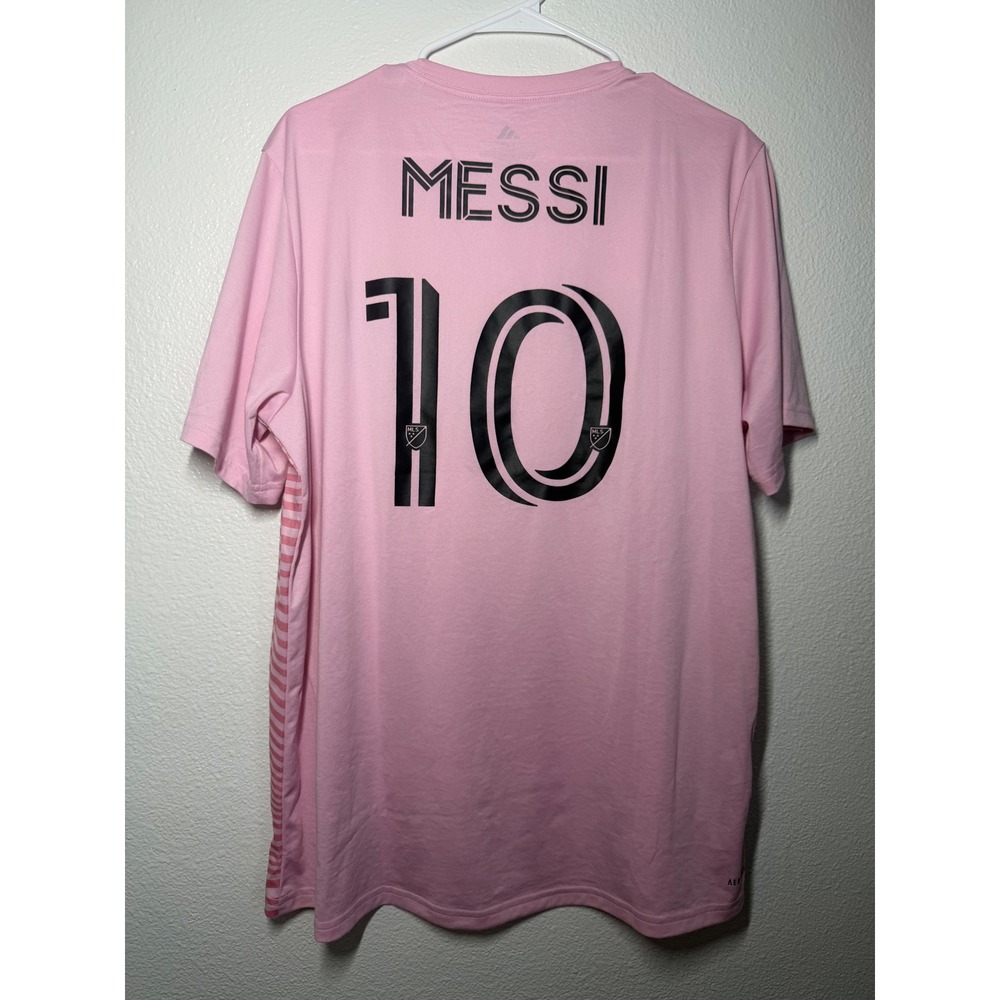 Adidas Inter Miami CF Lionel Messi 10 Pink Jersey Mens Large MLS Soccer Shirt‎ - Picture 8 of 9